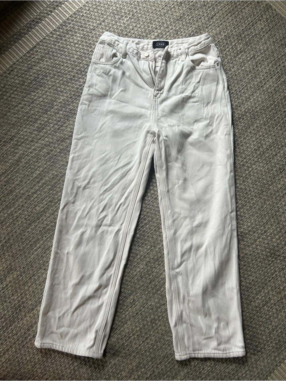 Cider Wide Leg White Women's Pants